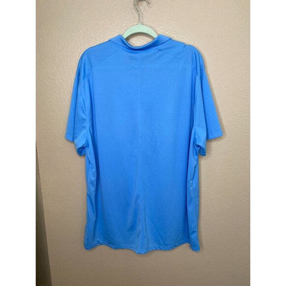 Nike Dri-Fit Mens Blue Polo Shirt XXL Standard Fit Recycled Polyester collared - Picture 5 of 6